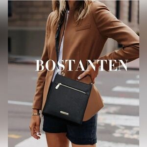 Bostanten Black Leather Crossbody Bag NWOT